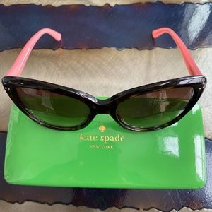 Kate Spade Angelique Cat-Eye Sunglasses Black/Pink